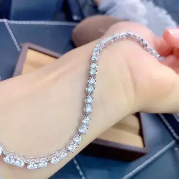 Moissanite D VVS ženska Zapestnica 925 čistega srebra diamantno zapestnico najnovejše slog, vroče prodaje spodbujanje