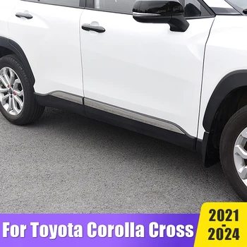 Za Toyota Corolla Križ 2021 2022 2023 2024 XG10 Hibridni iz Nerjavečega Jekla Avto Stranska Vrata Telo Zaščitnik Modeliranje Zajema Trim Nalepka