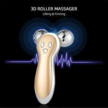 Vibracije Massager 3D V Obraz Roller Masaža Obraza Lifting Učvrstitev Celotno Telo, Hujšanje 360 Rotacijski Gnetenje Gubam odstranitev Kože